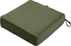 Classic Accessories Montlake FadeSafe Water-Resistant Patio Cushion Set, 23 x 23 x 5 Inch (seat), 21 x 20 x 4 Inch (back), Heather Fern