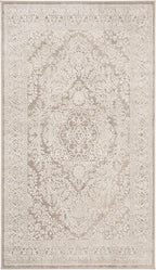 SAFAVIEH Reflection Collection Accent Rug - 2'3" x 3', Beige & Cream, Non-Shedding & Easy Cleaning, Ideal for Entryway, Living Room, Bedroom (RFT668A)