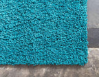 Unique Loom Solid Shag Collection Area Rug (5' 1" x 8' Rectangle Deep Aqua Blue)