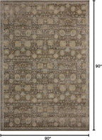 Loloi Magnolia Home by Joanna Gaines Mona Collection MOA-03 BARK/Natural 7'-6" x 7'-6" Round Area Rug