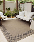 Loloi Chris Loves Julia Providence Collection PRC-01 Natural/Charcoal 2'-3" x 7'-7", .12" Pile Height, Indoor/Outdoor Runner Rug