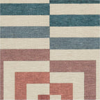 RUGGABLE x Jonathan Adler Washable Modern Area Rug – Op Art Teal 8x10, Stain-Resistant, Non-Slip – Large Machine Washable Rugs for Living Room, Bedroom, Hallway, Entryway & Office–with Standard Pad