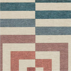 RUGGABLE x Jonathan Adler Washable Modern Area Rug – Op Art Teal 3x5, Stain-Resistant, Non-Slip – Small Machine Washable Rugs for Living Room, Bedroom, Hallway, Entryway & Office–with Cushioned Pad