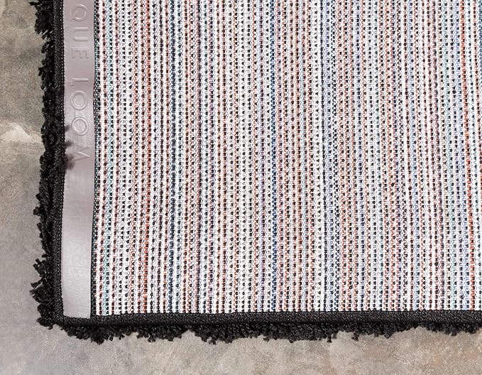 Unique Loom Solid Shag Collection Area Rug (7' 10" x 10' Rectangle, Jet Black)