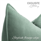 ZWJD Dusty Green Pillow Covers 26x26 Set of 2 Chenille Throw Pillow Covers with Elegant Design Soft and Luxurious Decorative Throw Pillows for Couch, Bed, and Home Decor