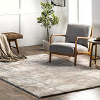 nuLOOM 3' x 5' Cozy Plush SuperiorWash Area Rug, Machine Washable, Non-Slip, Soft Fluffy Shag Carpet for Living Room Bedroom Kids Room Nursery Home Decor, Loni Beige
