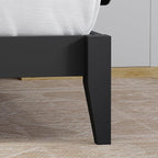 Serene Farmhouse Style Wood Bed in Full Size with Horizontal Scoring Headboard, Coastal Modern Design, Sturdy, Easy Assembly, Ample Underbed Storage, Black