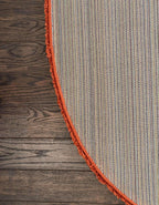 Unique Loom Solid Shag Collection Area Rug (5' 1" x 8' Oval, Terracotta)