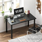 Need Small Computer Desk 39.4 inches Sturdy Writing Desk for Small Spaces, Small Desk Teens Desk Study Table Laptop Desk, Black