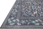 Loloi Rifle Paper Co. Maison Collection MAO-01 Nightingale Black 5'-0" x 7'-6", .19" Pile Height, Area Rug