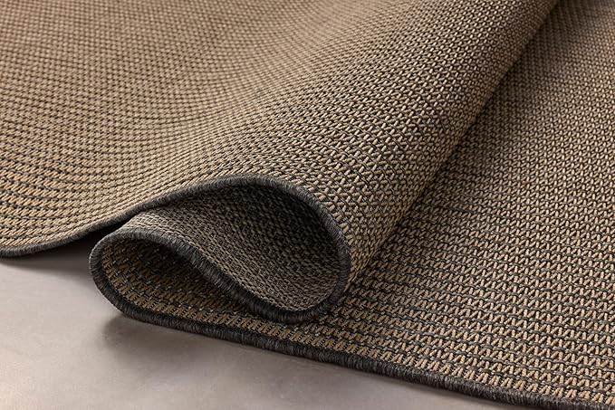 Loloi Chris Loves Julia Providence Collection PRC-03 Wheat/Charcoal 2'-3" x 3'-9", .12" Pile Height, Indoor/Outdoor Runner Rug