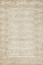 Loloi Chris Loves Julia Briggs Collection, Wheat & Ivory, 2'-3" x 3'-9" Accent Rug – Minimal Gritted Design Area Rugs for Living Room Bedroom Entryway & Hallway No Shed High Traffic Home Decor Rug