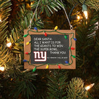 NFL Resin Holiday Christmas Chalkboard Sign Ornament