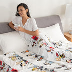 Berkshire Blanket VelvetLoft Cute Character Snoopy Plush Blanket, Peanuts Gang, Full/Queen 90 in x 90 in (Official Peanuts Product)