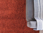Unique Loom Solid Shag Collection Area Rug (8' Round, Terracotta)