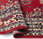 Home Dynamix Premium Sakarya Traditional Medallion Border Area Rug, Claret, 1'9"x7'2" Runner