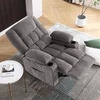 Power Recliner Chair with Rocking Function for Adults,Oversized Swivel Recliner with 2 Cup Holders,Side Pocket for Living Room
