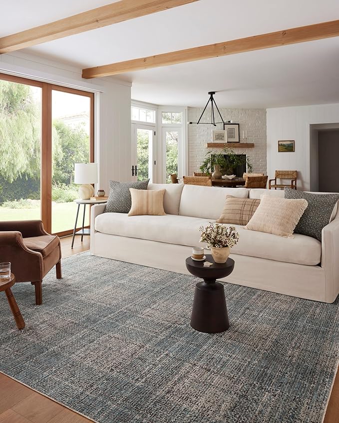 Loloi Angela Rose Ember Collection EMB-09 Denim/Charcoal 5'-3" x 7'-6" Area Rug