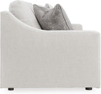 Signature Design by Ashley Maitelynn Contemporary Sofa with Accent Pillows, Reversible Cushions and Sloped Arms, Light Gray