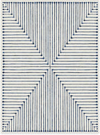 RUGGABLE x Jonathan Adler Machine Washable Modern Area Rug – Inkdrop Slate Blue 9x12, Stain-Resistant, Non-Slip – Large Rugs for Living Room, Bedroom, Hallway, Entryway & Office–with Standard Pad