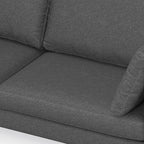 SIMPLIHOME Ava Sofa in 100% Recycled Polyester Tightly Woven Performance Fabric, Pebble Grey, 90-inches Wide, Handcrafted Mid-Century Modern Style Sofa for Living Room or Couch for Family Room