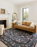 Loloi Rifle Paper Co. Maison Collection MAO-04 Tuileries Black 7'-6" x 9'-6", .19" Pile Height, Area Rug