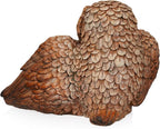 Alpine Corporation QFC366HH Indoor Outdoor Owl Mom Protecting Babies Garden Statue, Loving Owl Family Statue, 11" Tall, Brown