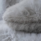 Neelvin Light Grey Faux Fur Cozy Fluffy Double-Sided Decorative Throw Pillow Covers 24x24 inch Set of 2,Velvet Pillowcase Cushion Case for Sofa Couch
