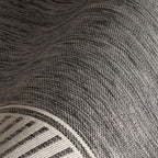 nuLOOM 9'6" x 12' Outdoor Area Rug, Casual Design with Striped Border, Stain Resistant, Highly Durable, for Patio, Balcony, Bedroom, Living Room, Dining Room, Bathroom, Steel