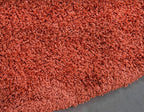 Unique Loom Solid Shag Collection Area Rug (8' Round, Terracotta)