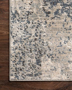 Loloi Teagan Collection TEA-07 Natural/Denim 2'-8" x 4' Accent Rug, Large, Soft Neutral Rug, High-Traffic for Living Room, Bedroom, Home Office, Dining Area