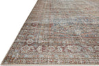 Loloi Chris Loves Julia Jules Collection JUL-05 Lagoon/Brick 2'-3'' x 3'-9'', .13" Pile Height, Accent Rug