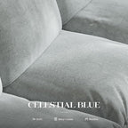 81'' Down Blend Loveseat, Deep Seat Cloud Sofa with Feather-Filled Cushions, Ultra Soft Sink-in Comfort Couch for Living Room, Modern Oversized Sofa – Sky Fog Blue