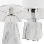 JONATHAN Y JYL1037A-SET2 Owen 20.5" Resin LED Table Lamp Contemporary, Office, Living Room, Family Room, Dining Room, Bedroom, Hallway, Foyer, White Marble Finish (Set of 2)