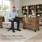 Bush Furniture 2 Drawer Lateral File Cabinet, Letter and Legal-Size Document Storage for Home or Professional Office, Somerset Collection, Fresh Walnut