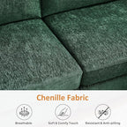 VANOMi Large Modular Sectional Sofa, Oversized Couch with Charging Station, Cloud Couch Deep Seat Sofa with Thick Cushion, Convertible Sectional Couches for Living Room Office Apartment