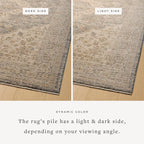 Loloi Magnolia Home by Joanna Gaines Junie Collection JUE-05 Denim/Natural 6'-7" x 9'-10", .38" Pile Height, Area Rug