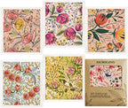 Morigins Swedish Dishcloths for Kitchen,6 Pack Swedish Dish Towels,Cellulose Sponge Cloths,Non Scratch Reusable Paper Towels, Biodegradable and Reusable Kitchen Dish Rags (Watercolor Floral)