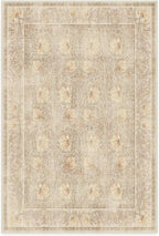 RUGGABLE x Morris & Co Washable Area Rug – Pimpernel Vintage Stone 6x9, Stain-Resistant, Non-Slip – Medium Machine Washable Rugs for Living Room, Bedroom, Hallway, Entryway & Office–with Standard Pad