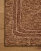 Loloi Leanne Ford Craven Collection CVN-02 Spice/Rose 5'-0" x 7'-6" Area Rug Geometrical, Patterned, Neutral, Living Room, Bedroom, Dining Room