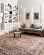 Loloi Loren Collection LQ-13 Brick/Midnight 2'-6" x 7'-6" Runner Rug