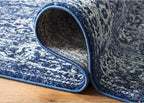 SAFAVIEH Area Rug 10x14 - Evoke Collection - Large - Navy & Ivory, Distressed Design, Non-Shedding & Easy to Clean, Ideal for Living Room, Bedroom, Dining Space (EVK256A)