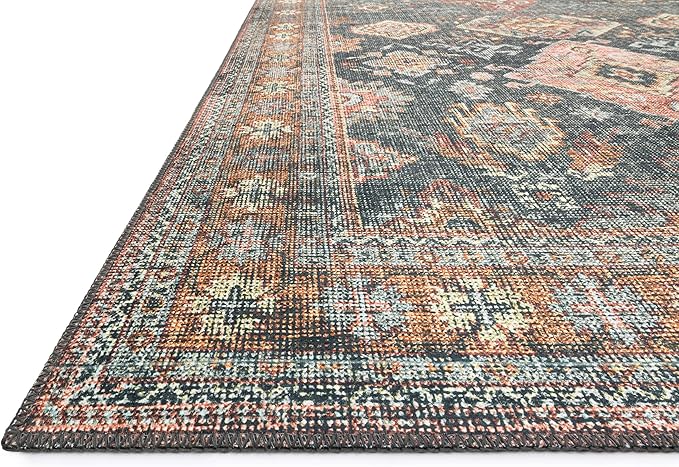 Loloi II Skye Collection SKY-10 Sea/Rust 7'-6" x 9'-6" Area Rug