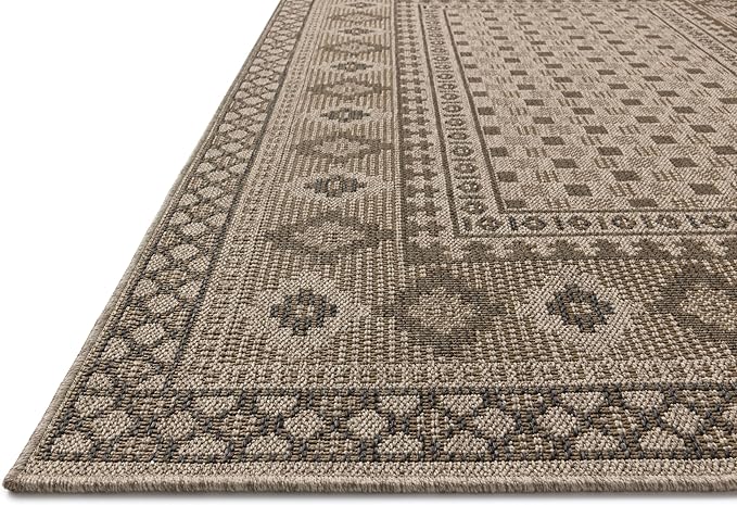 Loloi Chris Loves Julia Providence Collection PRC-07 Dove/Charcoal 5' x 7'-7", .12" Pile Height, Indoor/Outdoor Area Rug