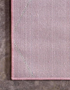 Unique Loom Trellis Frieze Collection Area Rug - Geometric (3' Square, Light Pink/ Ivory)