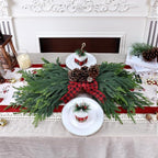 100 Pcs Christmas Greenery Pines Branch Pine Branches Artificial Green Pine Stem - Real Touch for Vase DIY Crafts Flower Arrangement Home Indoor Christmas Decor(18 Inch)