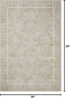 Loloi Rifle Paper Co. Maison Collection MAO-02 Bough Natural 3'-0" x 3'-0" Round, .19" Pile Height, Accent Rug