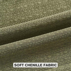 FUTEI Moss Green Chenille Throw Pillow Covers 20x20 Inch Set of 2,Soft Striped & Diamond Textured Cushion Cases,Modern Home Decor for Couch Living Room