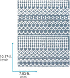 Livabliss Hapsburg Moroccan Shag Area Rug, 7'10" x 10'2", Denim
