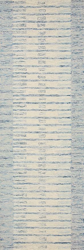 Loloi Chris Loves Julia Chris Collection CHR-01 Ivory/Denim 7'-9'' x 9'-9'', .50" Pile Height, Area Rug